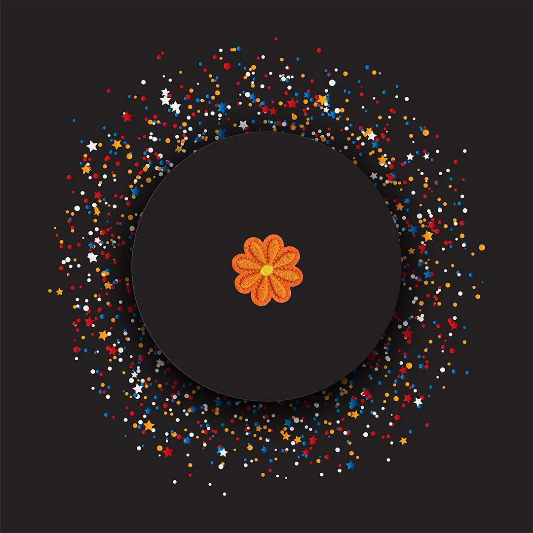 Oranje bloemetje - Bloemetjeoranje - IN017